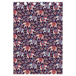 Vintage Indian Elephant Pattern Print Curtain