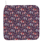 Vintage Indian Elephant Pattern Print Hand Towel