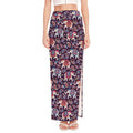 Vintage Indian Elephant Pattern Print High Slit Maxi Skirt
