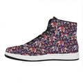 Vintage Indian Elephant Pattern Print High Top Leather Sneakers