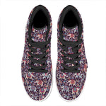 Vintage Indian Elephant Pattern Print High Top Leather Sneakers