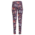Vintage Indian Elephant Pattern Print High-Waisted Pocket Leggings