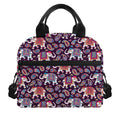 Vintage Indian Elephant Pattern Print Insulated Lunch Bag