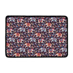 Vintage Indian Elephant Pattern Print Kitchen Mat