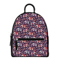 Vintage Indian Elephant Pattern Print Leather Backpack