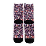 Vintage Indian Elephant Pattern Print Long Socks
