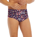 Vintage Indian Elephant Pattern Print Men's Briefs