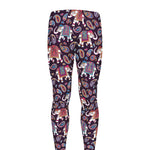 Vintage Indian Elephant Pattern Print Men's leggings