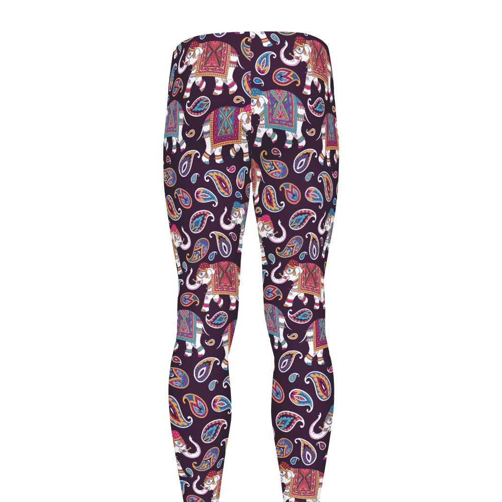 Vintage Indian Elephant Pattern Print Men's leggings