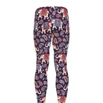 Vintage Indian Elephant Pattern Print Men's leggings