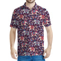 Vintage Indian Elephant Pattern Print Men's Polo Shirt