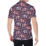 Vintage Indian Elephant Pattern Print Men's Shirt