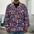 Vintage Indian Elephant Pattern Print Men's Shirt Jacket