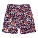 Vintage Indian Elephant Pattern Print Men's Swim Trunks