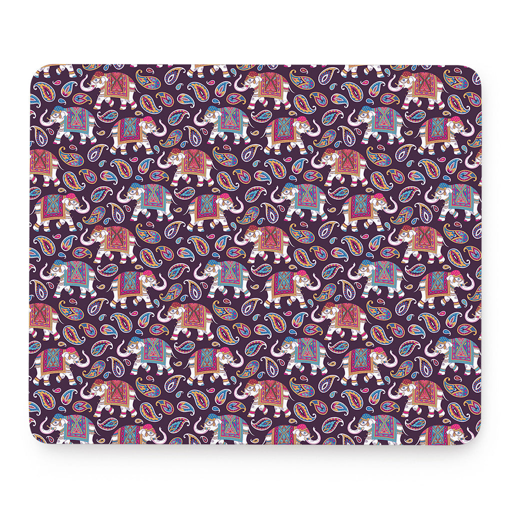 Vintage Indian Elephant Pattern Print Mouse Pad