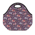 Vintage Indian Elephant Pattern Print Neoprene Lunch Bag