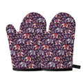 Vintage Indian Elephant Pattern Print Oven Mitts