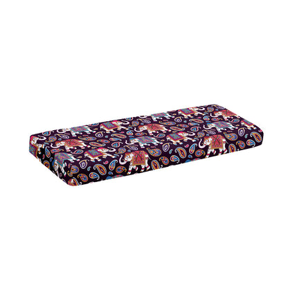 Vintage Indian Elephant Pattern Print Piano Keyboard Cover