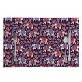 Vintage Indian Elephant Pattern Print Placemat