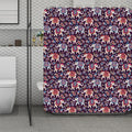 Vintage Indian Elephant Pattern Print Polyester Shower Curtain