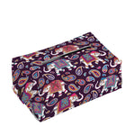 Vintage Indian Elephant Pattern Print Rectangle Tissue Box Cover
