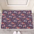 Vintage Indian Elephant Pattern Print Rubber Doormat