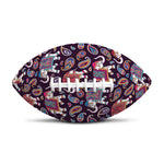 Vintage Indian Elephant Pattern Print Rugby Ball