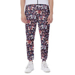Vintage Indian Elephant Pattern Print Scuba Joggers