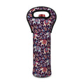 Vintage Indian Elephant Pattern Print Single Neoprene Wine Tote