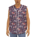 Vintage Indian Elephant Pattern Print Sleeveless Baseball Jersey