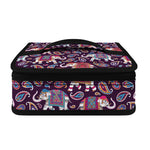 Vintage Indian Elephant Pattern Print Small Lunch Bag