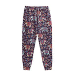 Vintage Indian Elephant Pattern Print Sweatpants