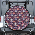 Vintage Indian Elephant Pattern Print Tire Cover