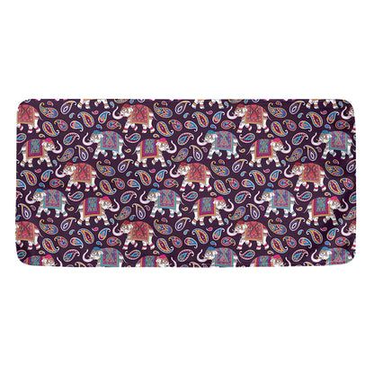 Vintage Indian Elephant Pattern Print Towel