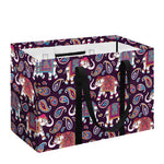Vintage Indian Elephant Pattern Print Utility Tote Bag