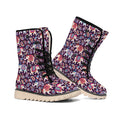 Vintage Indian Elephant Pattern Print Winter Boots