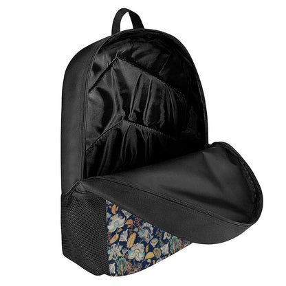 Vintage Indian Floral Pattern Print 17 Inch Backpack