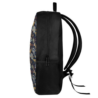 Vintage Indian Floral Pattern Print 17 Inch Backpack