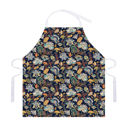 Vintage Indian Floral Pattern Print Adjustable Apron