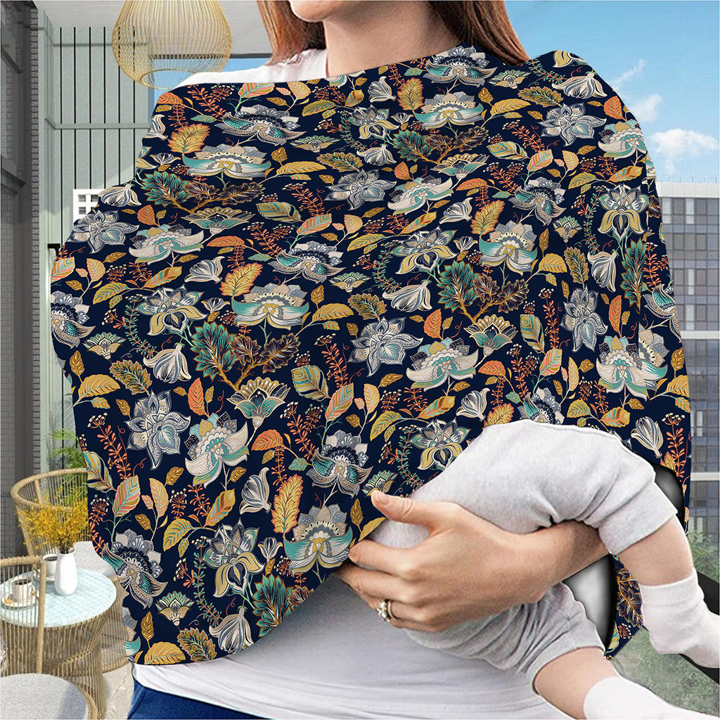 Vintage Indian Floral Pattern Print Baby Seat Cover