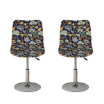 Vintage Indian Floral Pattern Print Bar Stool Covers
