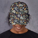 Vintage Indian Floral Pattern Print Baseball Cap