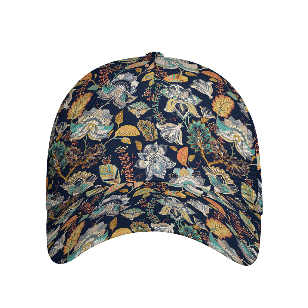 Vintage Indian Floral Pattern Print Baseball Cap
