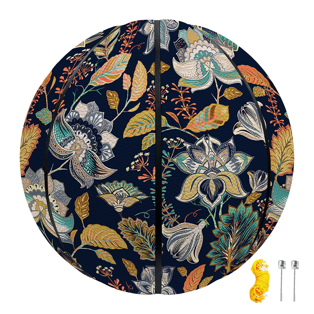 Vintage Indian Floral Pattern Print Basketball