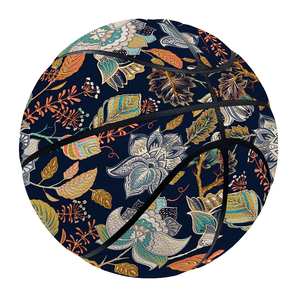 Vintage Indian Floral Pattern Print Basketball