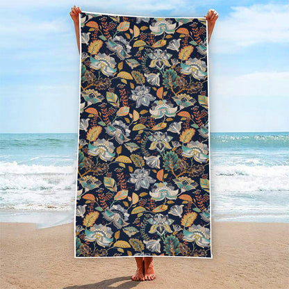 Vintage Indian Floral Pattern Print Beach Towel
