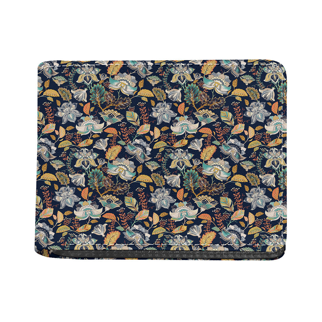 Vintage Indian Floral Pattern Print Bifold Wallet