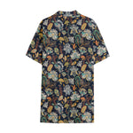Vintage Indian Floral Pattern Print Cotton Hawaiian Shirt