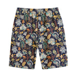 Vintage Indian Floral Pattern Print Cotton Shorts