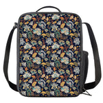 Vintage Indian Floral Pattern Print Crossbody Lunch Bag